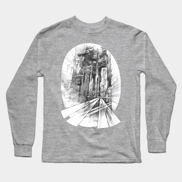 City of the Future Long Sleeve T-Shirt by KKmiecik_ART